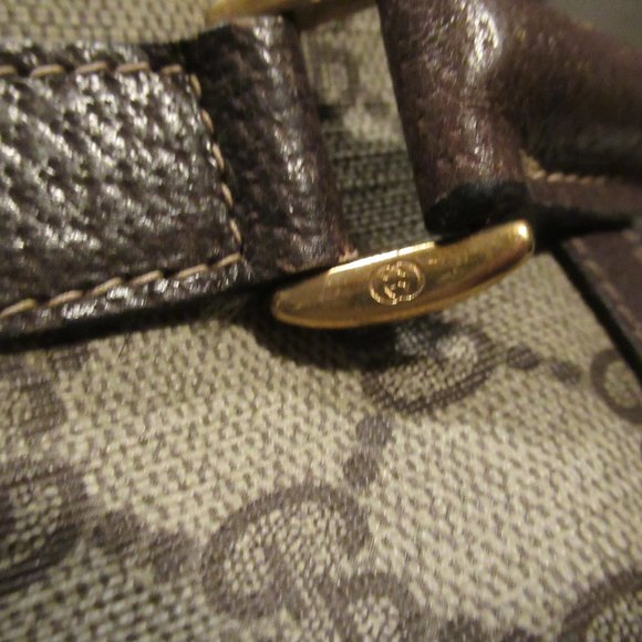 Gucci Beige and Brown Shoulder Bag with Red and Green Stripe - Picture 10 of 11